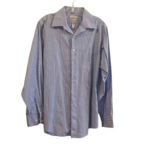 𝅺Van Heusen Men's‎ Fitted Long Sleeve Pocket Dress Shirt Size M